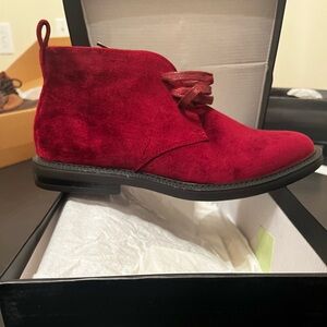 INC International Concepts Men's Bold Red Suede Oxfords